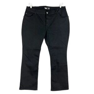✨Lee Jeans‎ Womens Regular Fit Bootcut Mid Rise Black Wash Plus Size 20WP Pocket